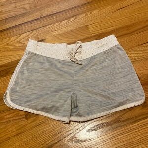 Junior’s Heather Grey Reversible Mesh Activewear Dolphin Swim Shorts